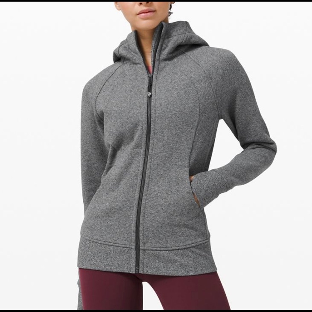 Lululemon scuba hoodie zip heather gray new size 6